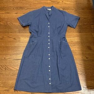 Vintage Blue Shirt Dress